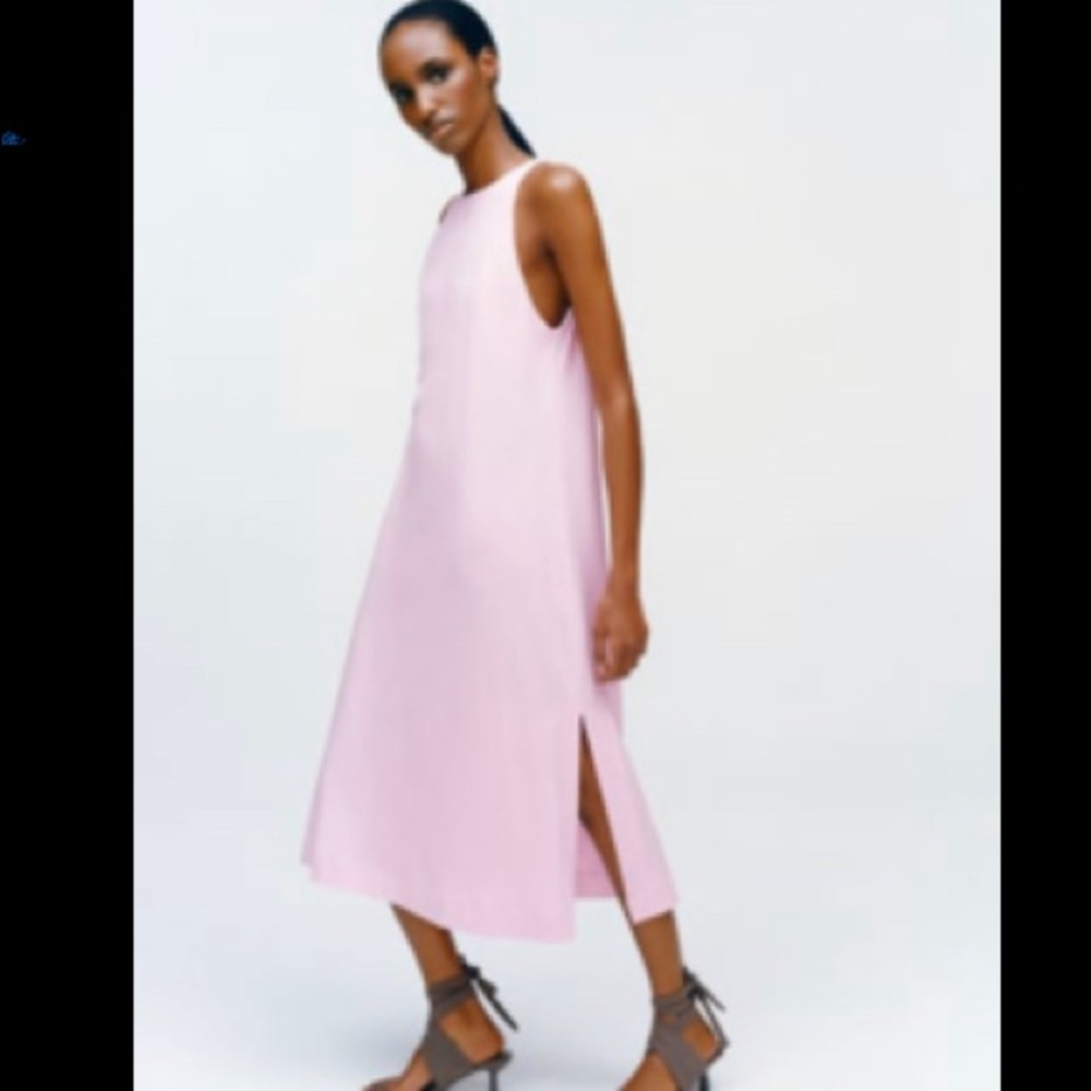 Pink cotton summer dress